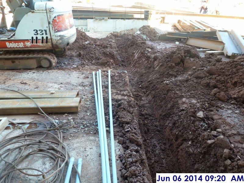 Excavation for the underground roughing Facing North (800x600)